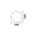 Ideal Lux Outdoor floor luminaire SOLE MEDIUM, IP44, Ø 40cm, E27, plastic