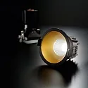 Ideal Lux Recessed LED luminaire GAME ROUND, IP20, 11W 3000K 850lm 36°, black / gold reflector