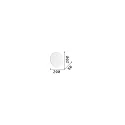 Ideal Lux Væglampe COVER ROUND indirekte IP20, opal, sort, pulverlakeret