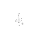 Ideal Lux Pendel PEGASO 3-flammer E14 IP20, messing børstet, organza