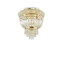 Ceiling luminaire DUBAI, 3 flames,  Ø 32cm, E14, metal / refined chrystal