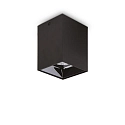 overflade downlight NITRO D07 SQUARE firkantet, stiv, med linseoptik, on/off IP20, sort mat 