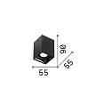 Ideal Lux overflade downlight NITRO D05 SQUARE firkantet, stiv, med linseoptik, on/off IP20, hvid mat 