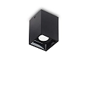 overflade downlight NITRO D05 SQUARE firkantet, stiv, med linseoptik, on/off IP20, sort mat 