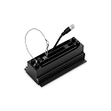 Ideal Lux LED ceiling luminaire LIKA TRIMLESS, recessed mounting, lenght 14.6cm, 10W 3000K 1100lm 29°, white / black