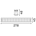 Indbygget downlight LIKA FI TRIM D27 10-flammer, on/off, med kantbånd, UGR < 16 IP20, hvid mat 