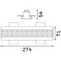 Ideal Lux Indbygnings loftlampe LIKA FI TRIMLESS D27 10-flammer, skylle, on/off, UGR < 16 IP20, blank, sort 