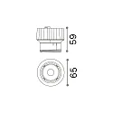 Indbygningslampe DYNAMIC IP54, sort