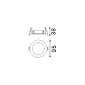 Ideal Lux Spring clip mountiung frame for LED recessed spot DYNAMIC, round, Ø 9.5cm, black