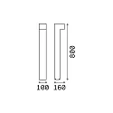 Ideal Lux Udendørs stativlampe SIRIO BIG G9 IP44, kaffebrun, pulverlakeret