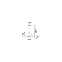 Ideal Lux Pendel ARIZONA 3-flammer GX53 IP20, hvid, messing satineret