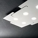 Ideal Lux Wall / Ceiling luminaire TOTEM, 6 flames, laser formed metal, incl. GX53 9.5W 3000K, white