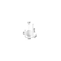Ideal Lux Pendel CARTA SP1 stor E27 IP20, hvid, hvid mat