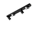 Wall / Ceiling luminaire RUDY, 4 flames, GU10, adjustable, black