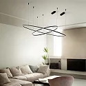 Ideal Lux LED pendant luminaire ORACLE SLIM, Ø 90cm, 48W 3000K 3000lm, black