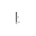 Ideal Lux Ceiling luminaire LOOK, IP20, height 75cm / Ø 6cm, incl. GU10 7W 3000K, black