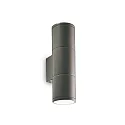 Udendørs wall luminaire GUN SMALL up / down, 2-flammer GU10 IP44, antracit