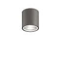 Udendørs loftlampe GUN PL1 cylindrisk, overflademonteret version GU10 IP44, antracit dæmpbar
