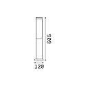 Ideal Lux Outdoor LED floor luminaire ETERE, IP44, height 60.5cm, 10.5W 4000K 780lm, coffee brown