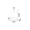 Ideal Lux Pendel GEMINI 425 rund, justerbar IP20, hvid