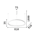 Ideal Lux Pendel GEMINI 810 rund, justerbar IP20, sort