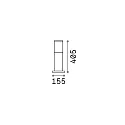 Ideal Lux Outdoor floor luminaire TRONCO, IP54, height 40.5cm, E27, black