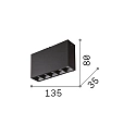 Ideal Lux overflade downlight LIKA PL SURFACE D13 5-flammer, on/off, UGR < 16 IP20, hvid mat 