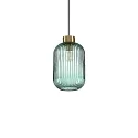 Pendel MINT-1 E27 IP20, mintgrøn, messing satineret