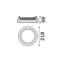 Indbygningslampe DEEP IP20, hvid