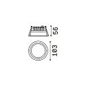 Ideal Lux Recessed LED luminaire DEEP, IP20, Ø 10.3cm, aluminium white / diffus, 10W 3000K 1200lm 70°