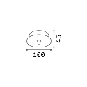 Ideal Lux baldakin ROUND STANDARD Ø 10CM 1-fold, rund, messing, bruneret