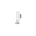 Ideal Lux Outdoor floor luminaire CLIO 1, 60cm, IP44, 1 flame, E27, without cover, aluminium, white