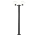 Outdoor floor luminaire CLIO 2, 197cm, IP44, 2 flames, 2x E27, without cover, aluminium