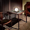 table lamp LINGOTTO TL1 BIG square, with switch E14 IP20, black matt, satined brass 