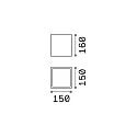 Ideal Lux outdoor ceiling luminaire TECHO PL1 D15 SQUARE square GU10 IP54, black