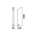 Ideal Lux Udendørs stativlampe AGOS IP54, antracit