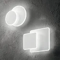 Ideal Lux Væglampe POUCHE firkantet IP20, hvid