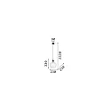Ideal Lux pendant luminaire LORD adjustable E27 IP20, smoky colour