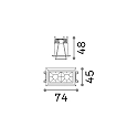Ideal Lux recessed downlight LIKA FI TRIM D07 2 flames, on/off, with trim, UGR < 16 IP20, white matt 
