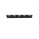 Indbygget downlight LIKA FI TRIMLESS D14 5-flammer, skylle, on/off, UGR < 16 IP20, blank, sort 
