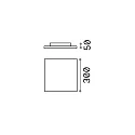 Ideal Lux Udendørs loftlampe MIB firkantet IP65, hvid