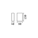 Ideal Lux Væglampe TETRIS G9 IP44, hvid