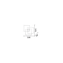 Ideal Lux ceiling luminaire FRAME IP20, black