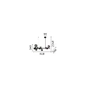 Ideal Lux Pendant luminaire PERLAGE, HORIZONTAL, 6-flame, incl. 6x LED G9 3W 3000K, black / chrome glass