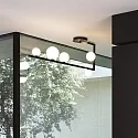 Ideal Lux Celing luminiare BIRDS, 5-flame, 5x G9, black / white / satined brass