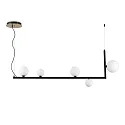 Pendel BIRDS SP5 5-flammer, justerbar G9 IP20, sort mat 