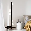 Ideal Lux Standerlampe BIRDS PT5 5-flammer, med afbryder G9 IP20, sort mat 