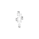 3-phase spot EOS 25W ON-OFF cylindrical, swivelling, rotatable IP20, black matt 