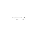 Ideal Lux linear luminaire DISPLAY WIDE 565 IP20, white 21W 2400lm 3000K 125° 125° 56.5cm