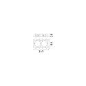 Ideal Lux Installationshus BENTO 2-fold, firkantet, med ramme, sort